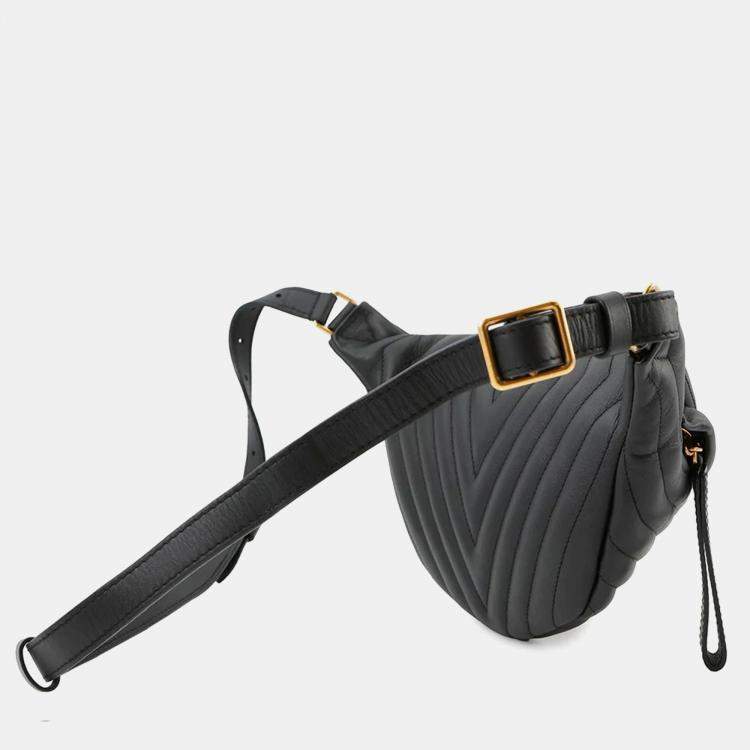 Pre Owned Louis Vuitton New Wave Noir Calfskin Bumbag