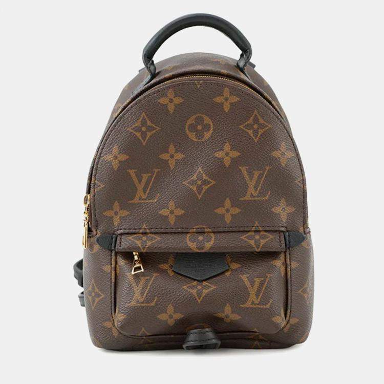 Pre Owned Louis Vuitton Palm Springs Mini Noir Monogram Canvas Backpack