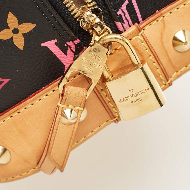 Pre Owned Louis Vuitton Black Multicolor Monogram Canvas Alma GM Bag