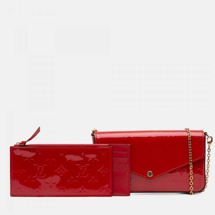 Pre Owned Louis Vuitton Red Monogram Vernis Pochette Felicie