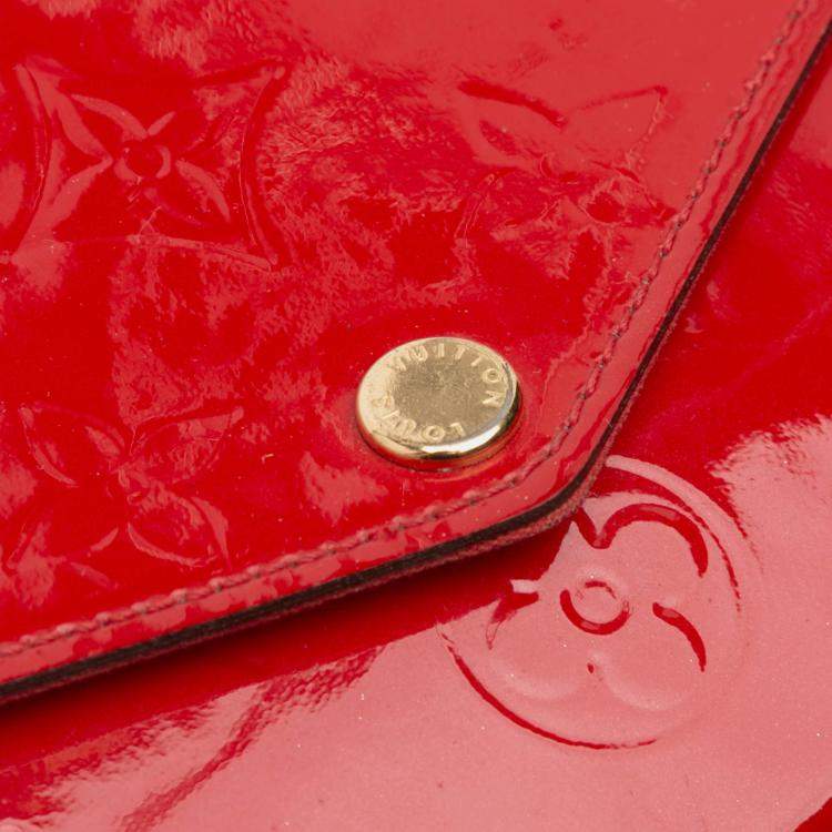 Pre Owned Louis Vuitton Red Monogram Vernis Pochette Felicie