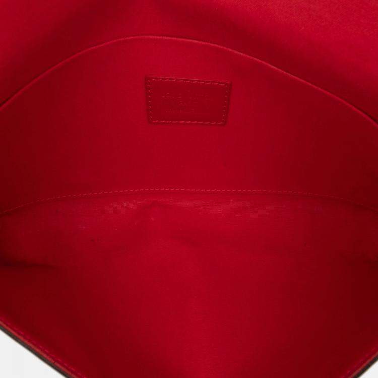 Pre Owned Louis Vuitton Red Monogram Vernis Pochette Felicie
