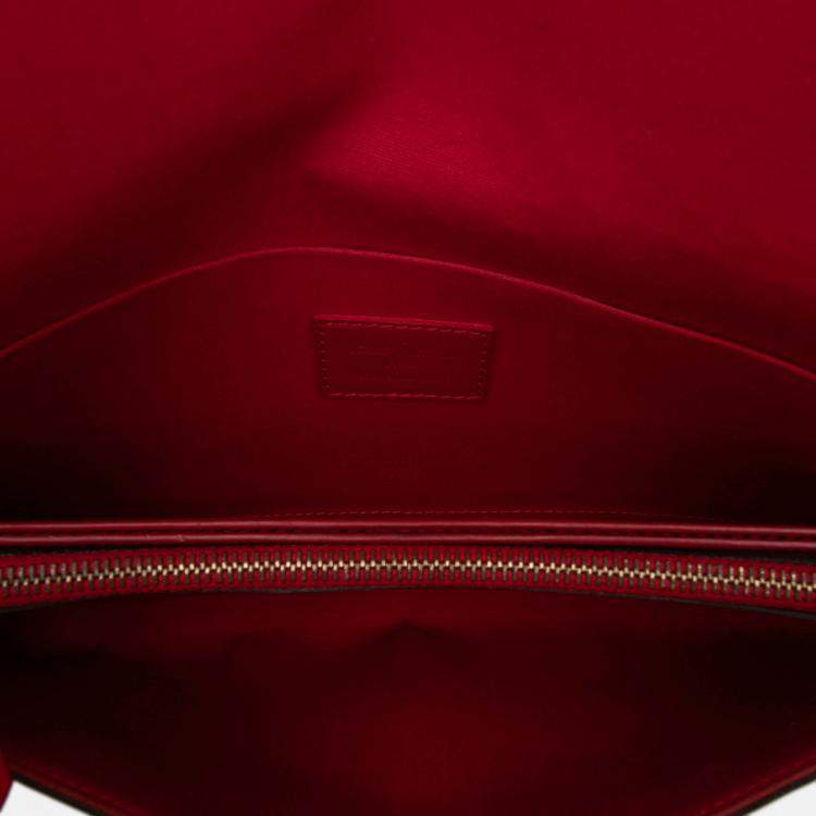 Pre Owned Louis Vuitton Red Monogram Vernis Pochette Felicie
