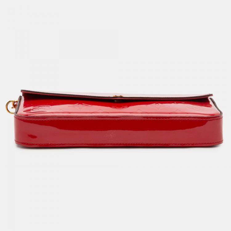 Pre Owned Louis Vuitton Red Monogram Vernis Pochette Felicie