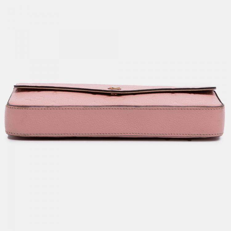 Pre Owned Louis Vuitton Pink Monogram Empreinte Pochette Felicie