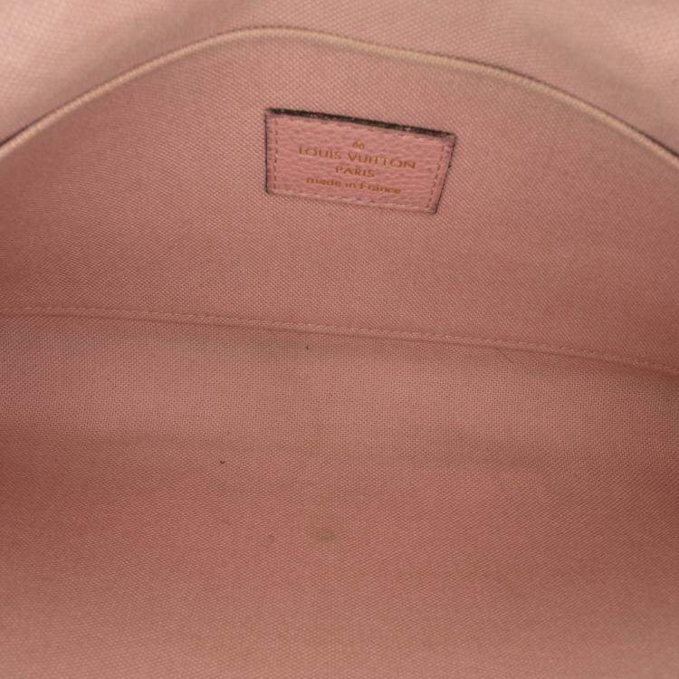 Pre Owned Louis Vuitton Pink Monogram Empreinte Pochette Felicie