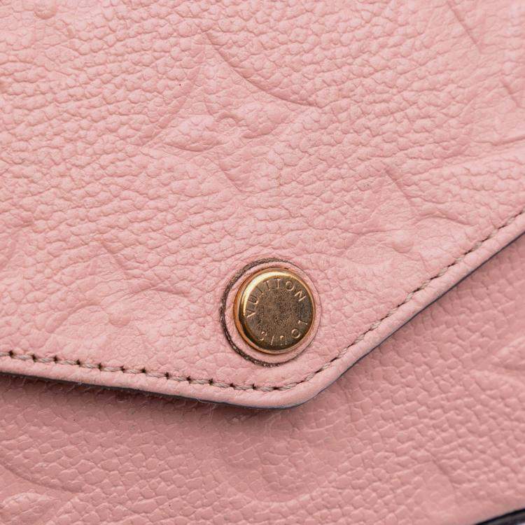 Pre Owned Louis Vuitton Pink Monogram Empreinte Pochette Felicie