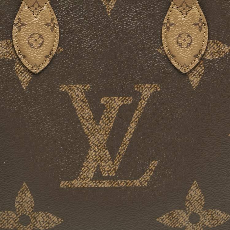 Pre Owned Louis Vuitton Monogram Giant Reverse Canvas Onthego MM Bag