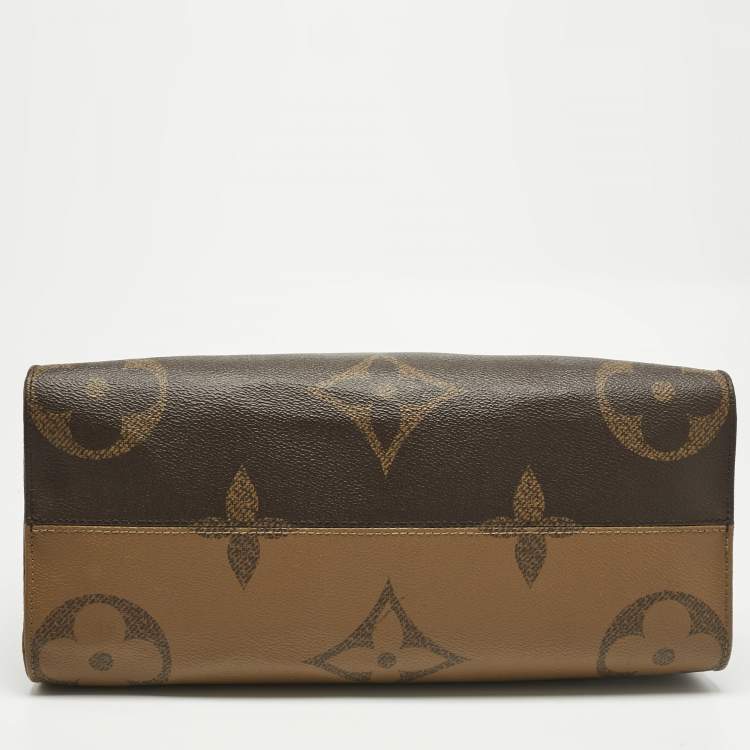 Pre Owned Louis Vuitton Monogram Giant Reverse Canvas Onthego MM Bag