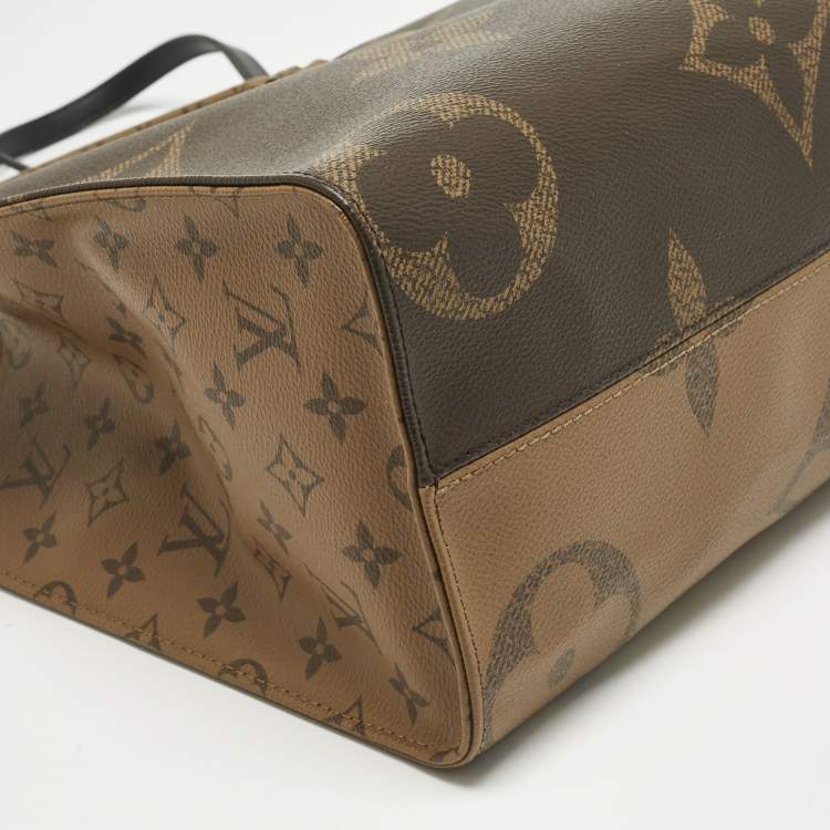 Pre Owned Louis Vuitton Monogram Giant Reverse Canvas Onthego MM Bag