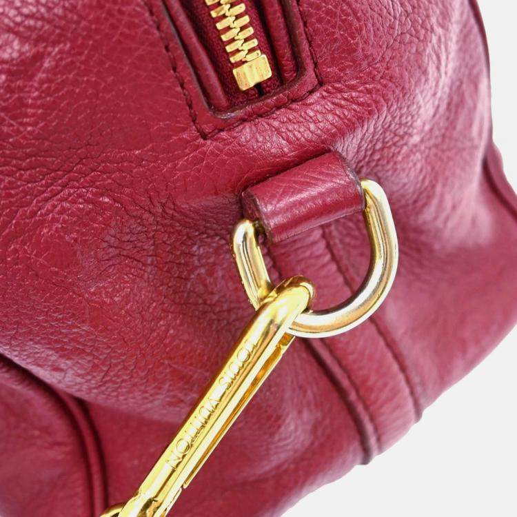 Pre Owned Louis Vuitton Burgundy Monogram Empreinte Speedy 25 2way Handbag