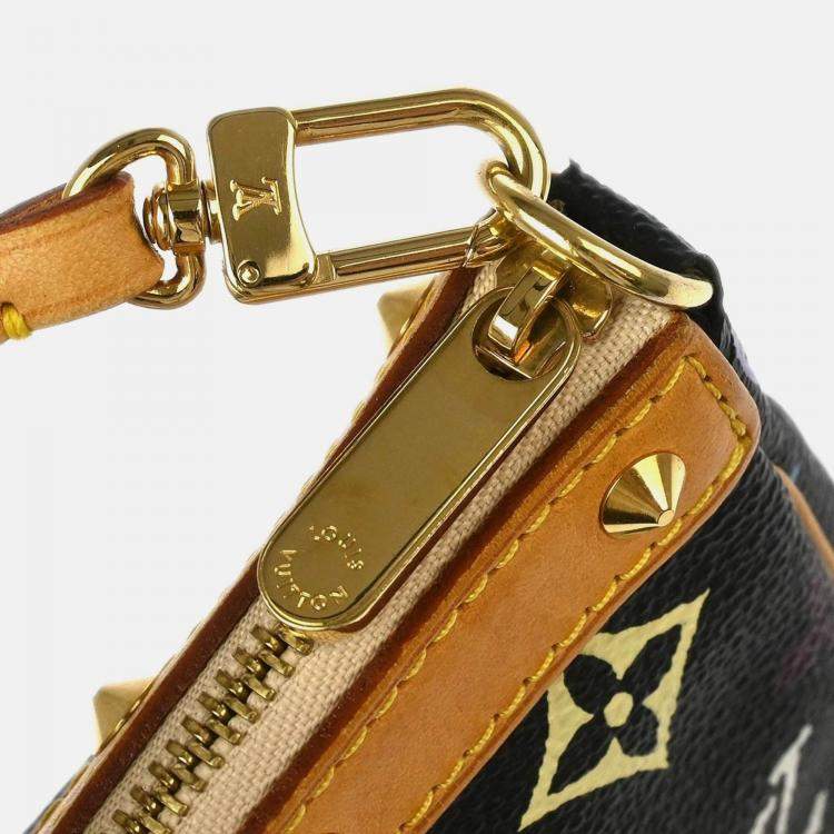 Pre Owned Louis Vuitton Black Multicolor Pochette Accessoires
