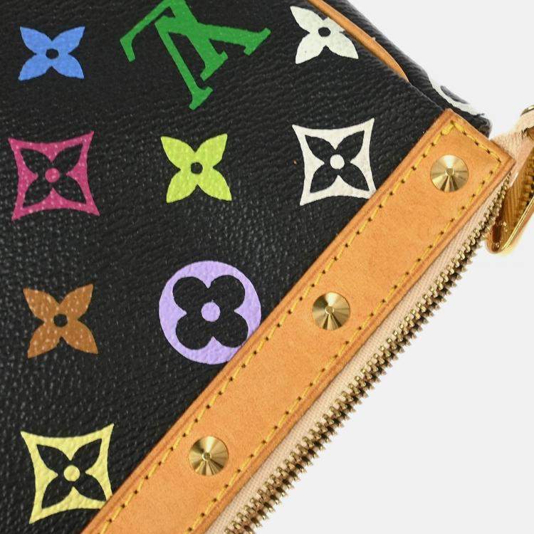 Pre Owned Louis Vuitton Black Multicolor Pochette Accessoires