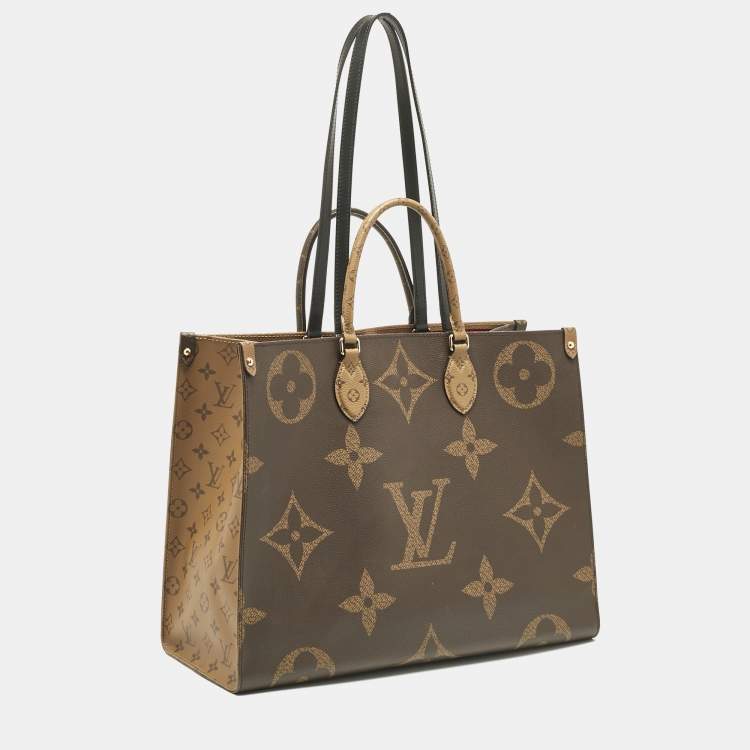 Pre Owned Louis Vuitton Monogram Giant Reverse Canvas Onthego GM Bag