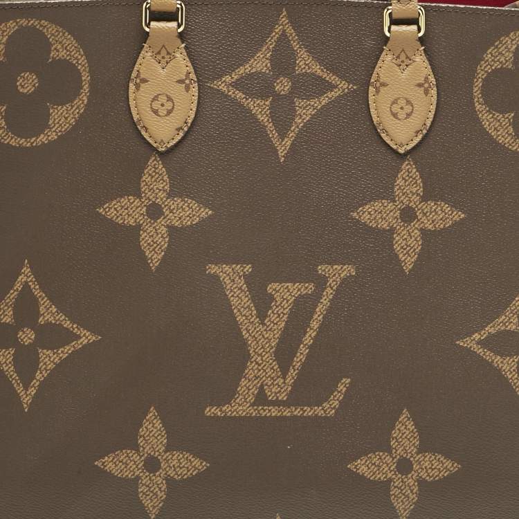 Pre Owned Louis Vuitton Monogram Giant Reverse Canvas Onthego GM Bag