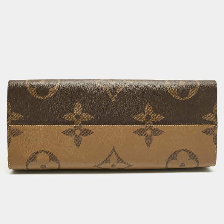 Pre Owned Louis Vuitton Monogram Giant Reverse Canvas Onthego GM Bag