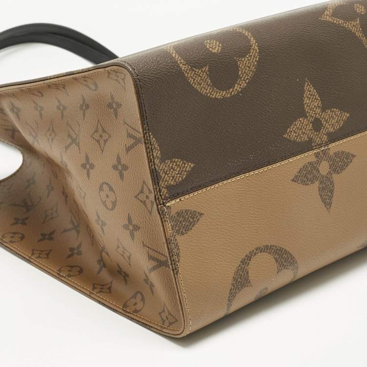 Pre Owned Louis Vuitton Monogram Giant Reverse Canvas Onthego GM Bag