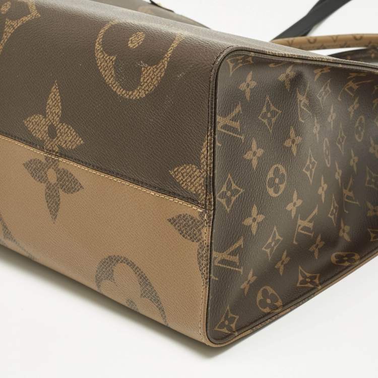 Pre Owned Louis Vuitton Monogram Giant Reverse Canvas Onthego GM Bag