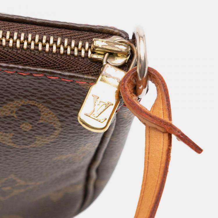 Pre Owned Louis Vuitton Brown Takashi Murakami Monogram Cherry Pochette Accessoires