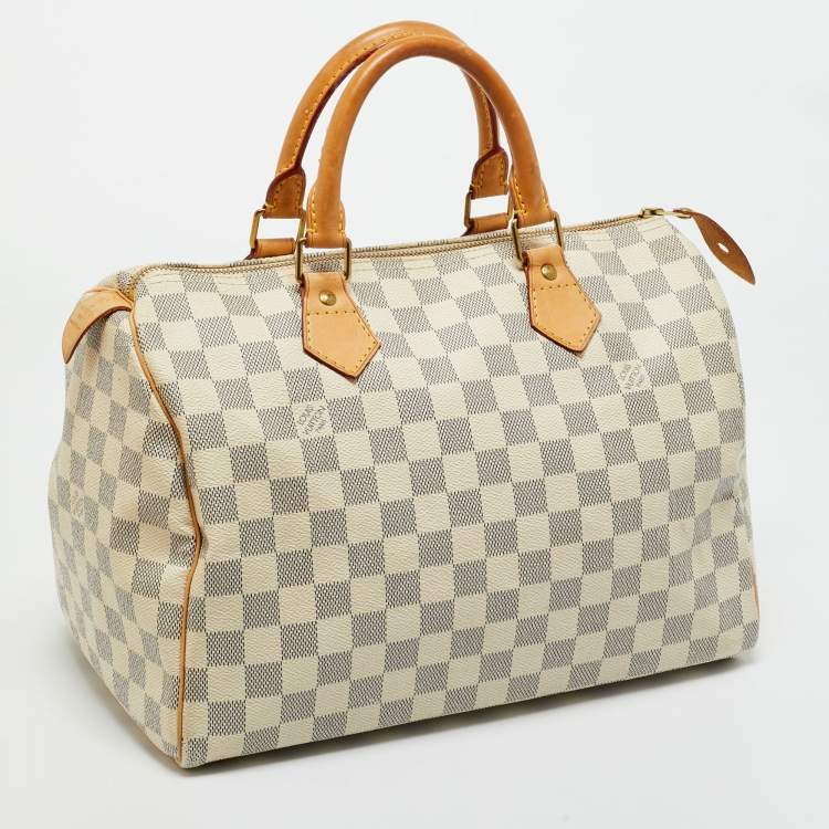 Pre Owned Louis Vuitton Damier Azur Canvas Speedy 30 Bag
