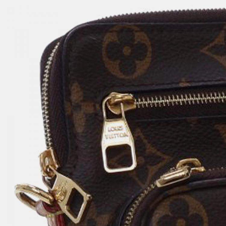Pre Owned Louis Vuitton Brown Monogram Utility Phone Sleeve
