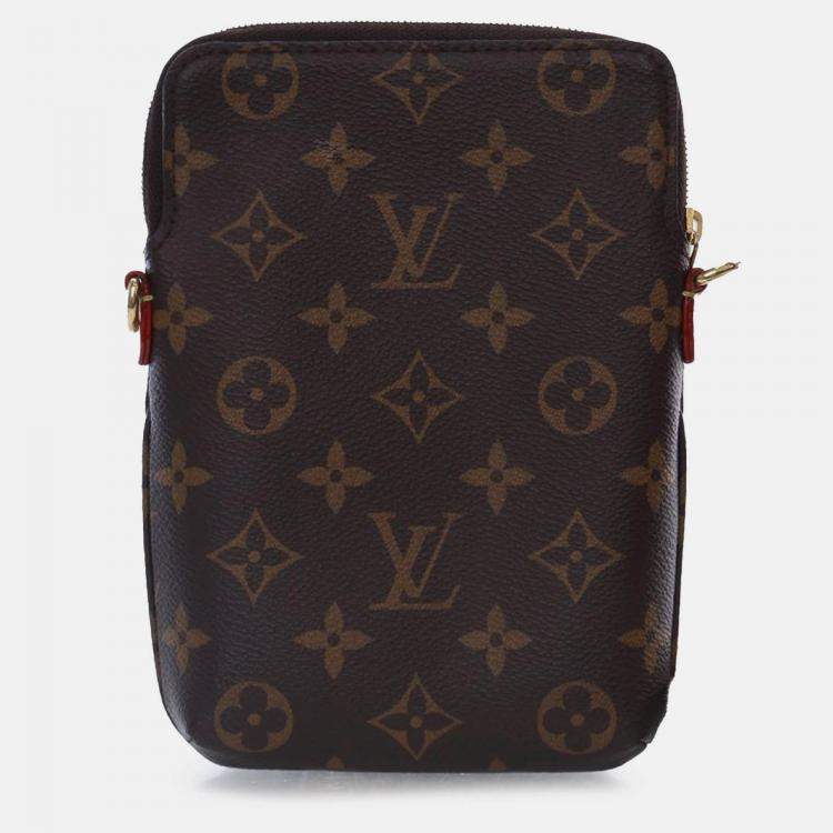Pre Owned Louis Vuitton Brown Monogram Utility Phone Sleeve