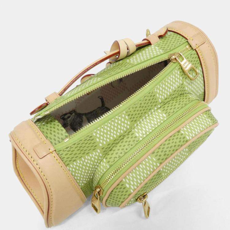 Pre Owned Louis Vuitton Green Damier Golf Mini Handbag