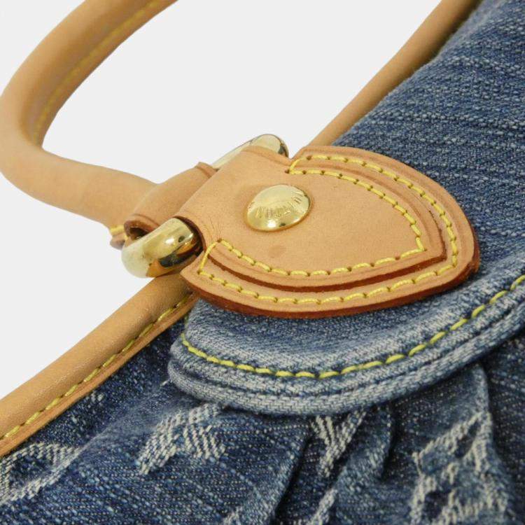 Pre Owned Louis Vuitton Blue Monogram Denim Neo Cabby GM Handbag