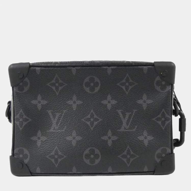 Pre Owned Louis Vuitton Black Monogram Eclipse Mini Soft Trunk Shoulder Bag