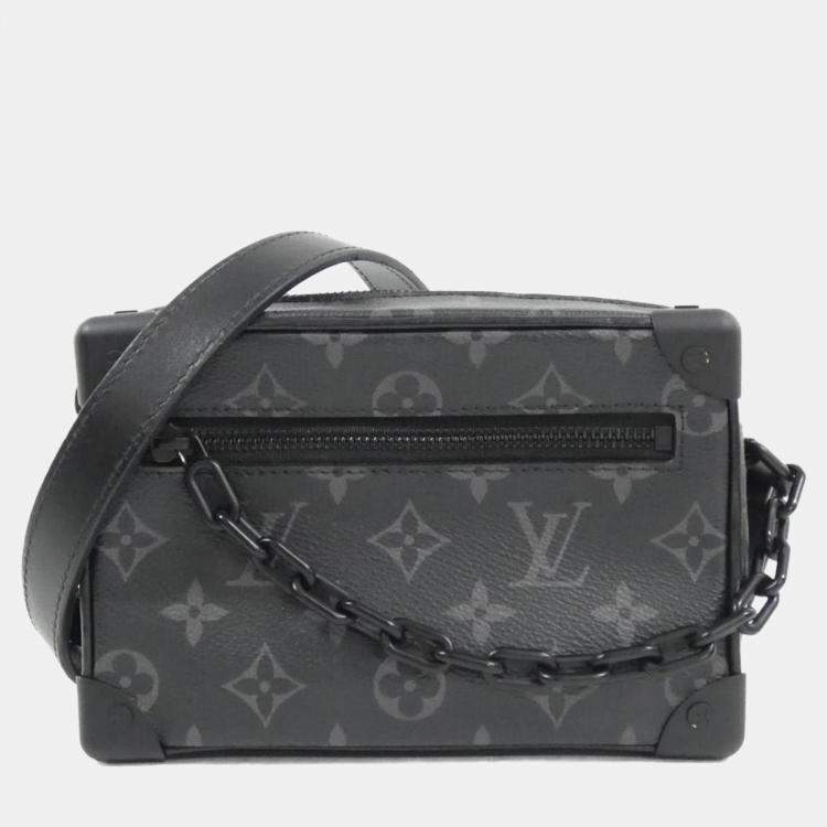 Pre Owned Louis Vuitton Black Monogram Eclipse Mini Soft Trunk Shoulder Bag
