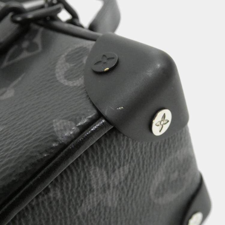 Pre Owned Louis Vuitton Black Monogram Eclipse Mini Soft Trunk Shoulder Bag