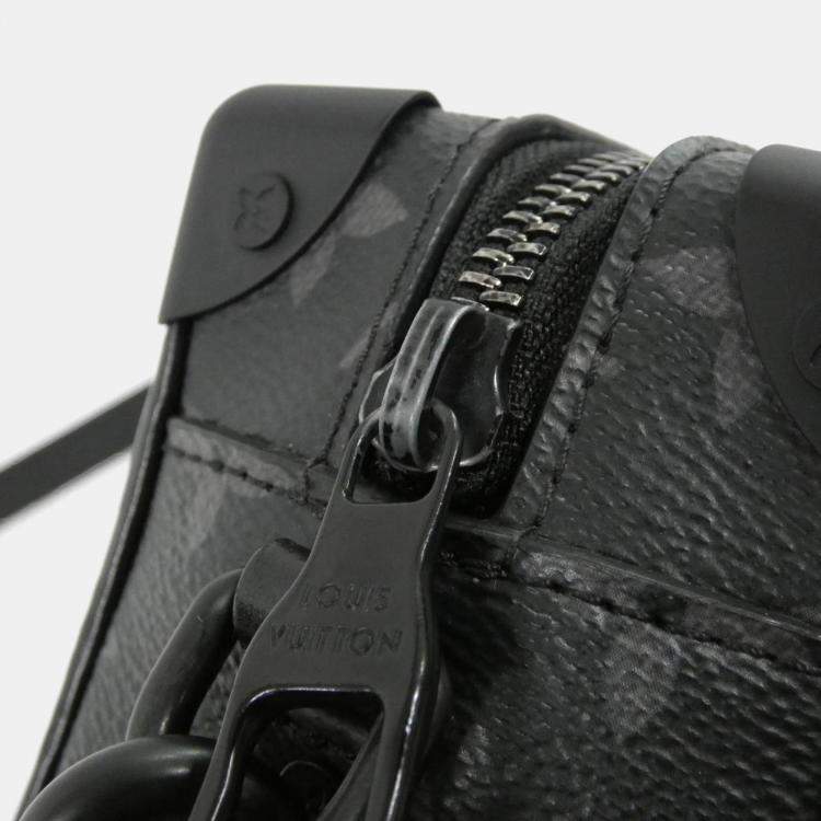 Pre Owned Louis Vuitton Black Monogram Eclipse Mini Soft Trunk Shoulder Bag