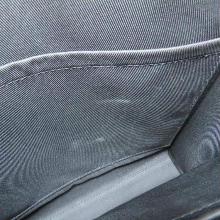 Pre Owned Louis Vuitton Sac Plat Cloth Black Monogram Eclipse Handbag 