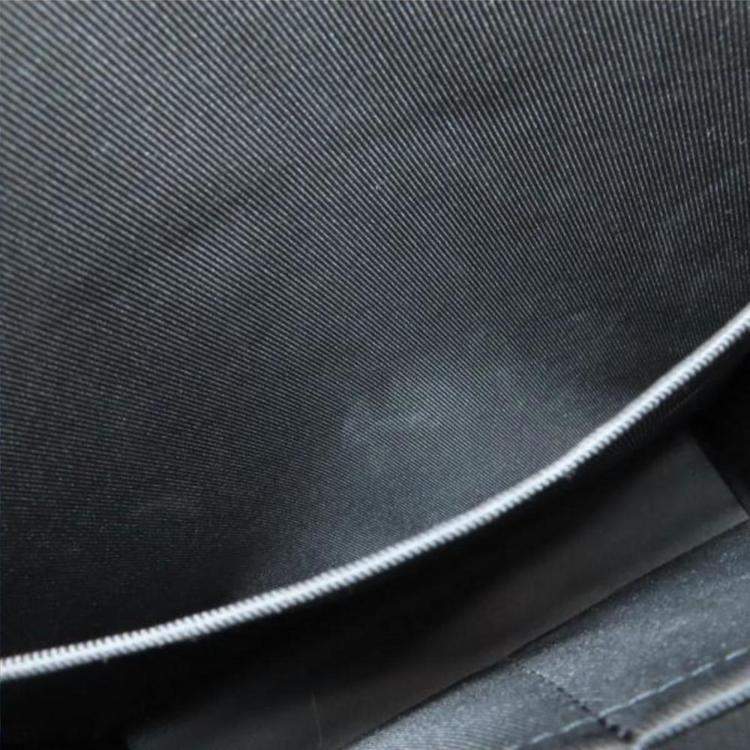 Pre Owned Louis Vuitton Sac Plat Cloth Black Monogram Eclipse Handbag 