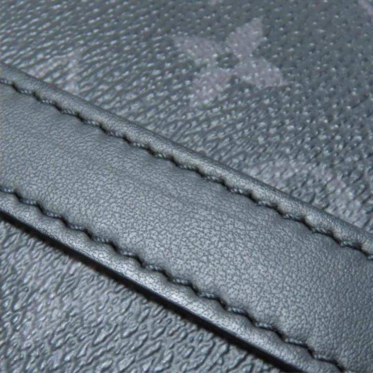 Pre Owned Louis Vuitton Sac Plat Cloth Black Monogram Eclipse Handbag 