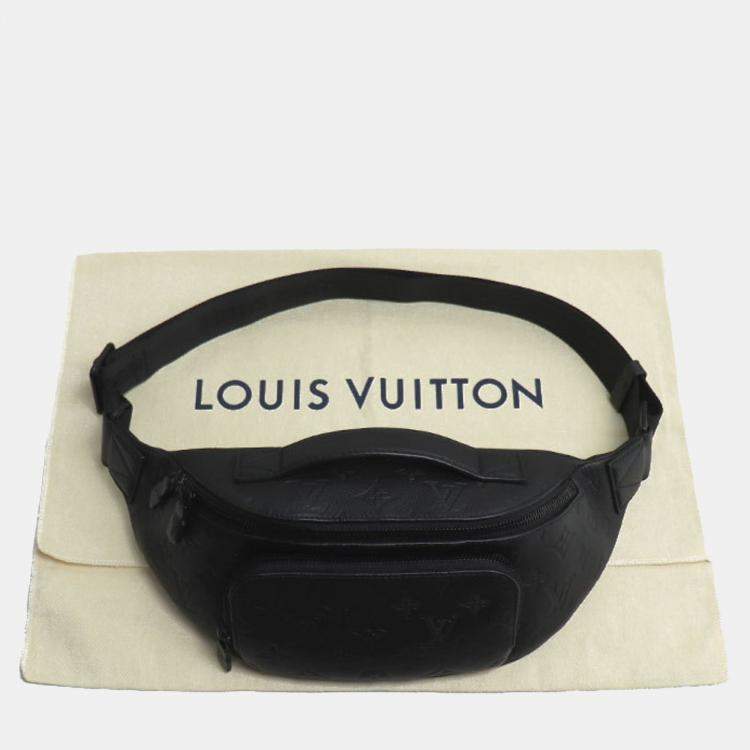 Pre Owned Louis Vuitton Rush Bum Bag Waist Monogram Shadow Black