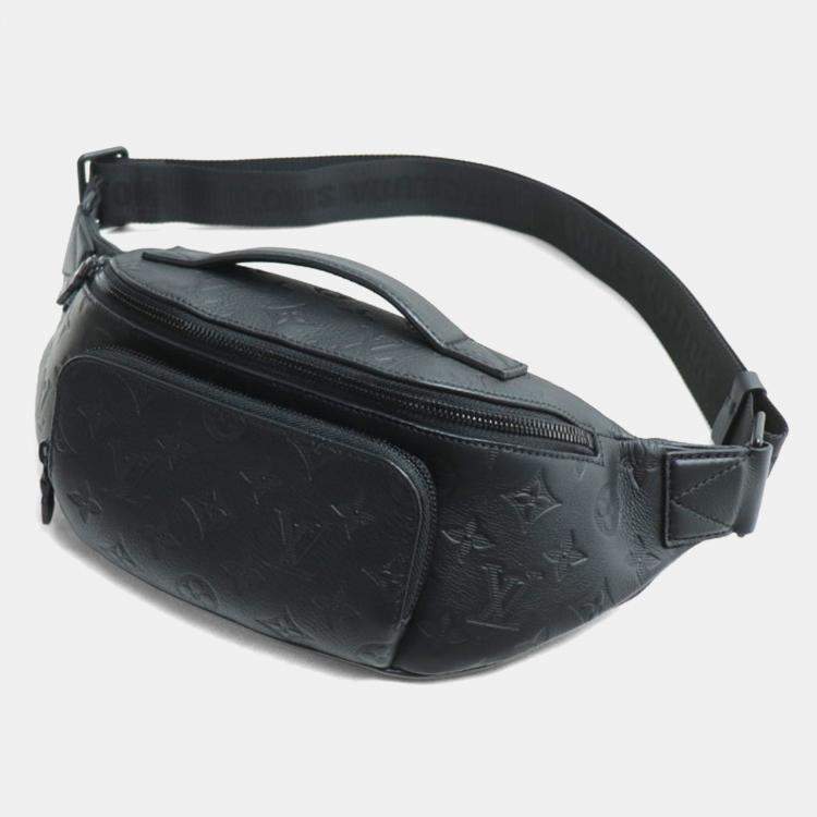 Pre Owned Louis Vuitton Rush Bum Bag Waist Monogram Shadow Black