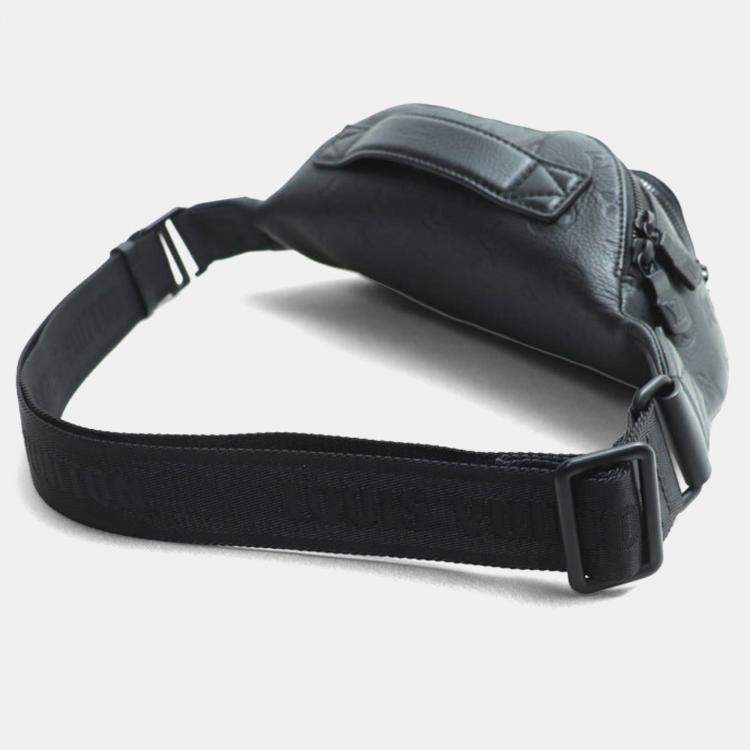 Pre Owned Louis Vuitton Rush Bum Bag Waist Monogram Shadow Black