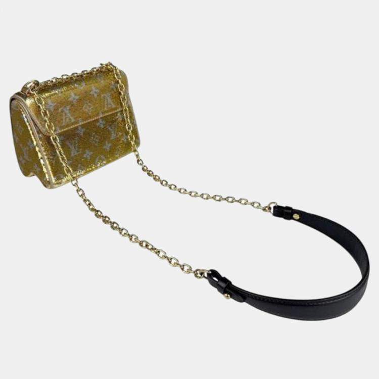 Pre Owned Louis Vuitton Twist PM  Gold Silver Sequin  Shoulder Bag