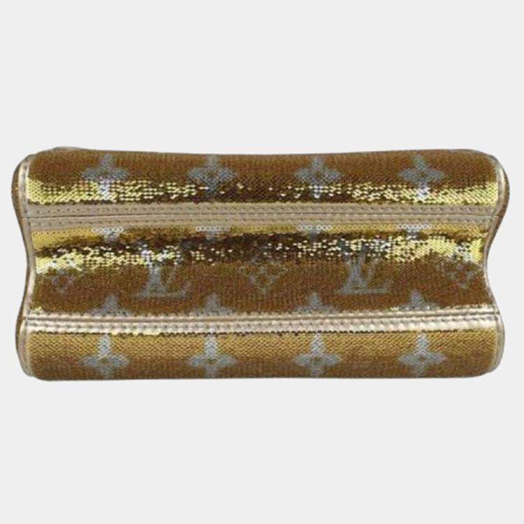 Pre Owned Louis Vuitton Twist PM  Gold Silver Sequin  Shoulder Bag