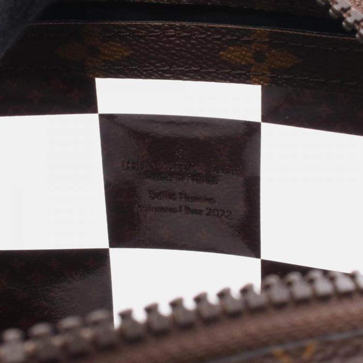 Pre Owned Louis Vuitton Slim Soft Trunk Shoulder Bag Coated Canvas Monogram Brown