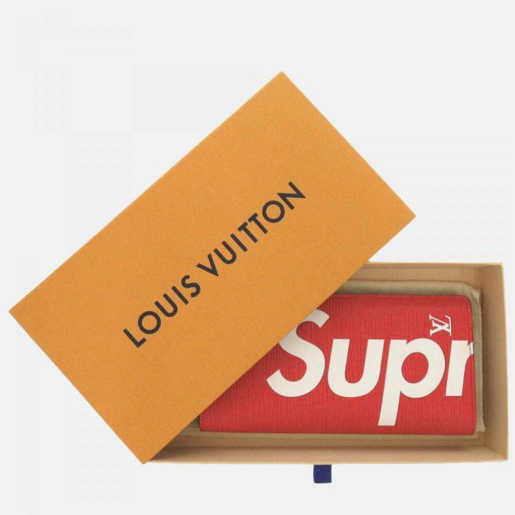Pre Owned Louis Vuitton Portefeuille Brazza Epi Leather Red Long Wallet