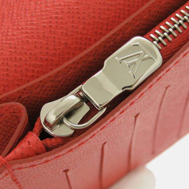 Pre Owned Louis Vuitton Portefeuille Brazza Epi Leather Red Long Wallet