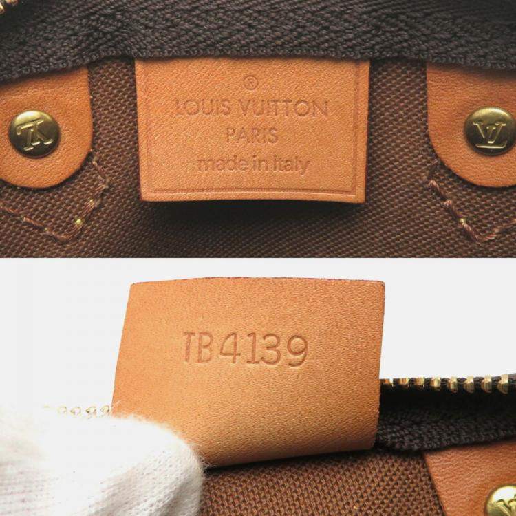 Pre Owned Louis Vuitton Nano Speedy Boston Bag Monogram Brown