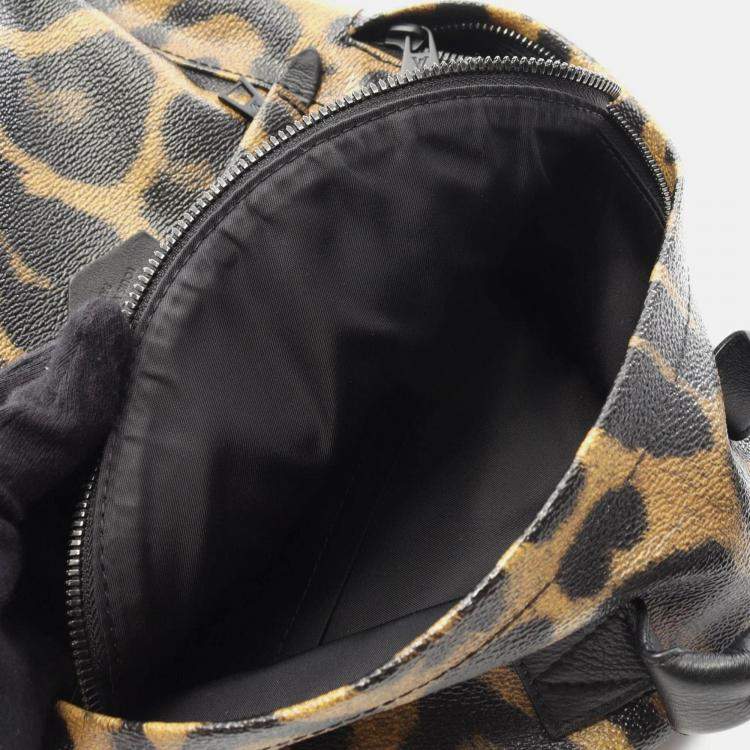 Pre Owned Louis Vuitton Palm Springs Pm Backpack Coated Canvas Leather Brown Black