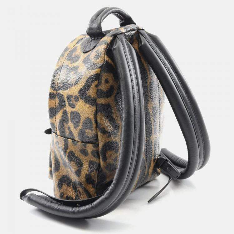 Pre Owned Louis Vuitton Palm Springs Pm Backpack Coated Canvas Leather Brown Black