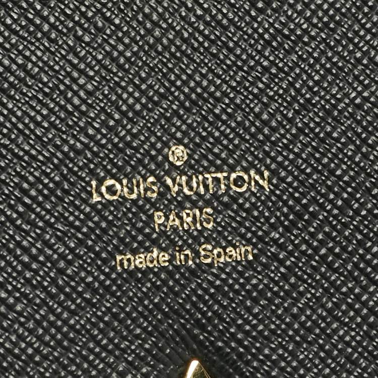 Pre Owned Louis Vuitton Monogram Canvas and Black Leather Kimono Wallet