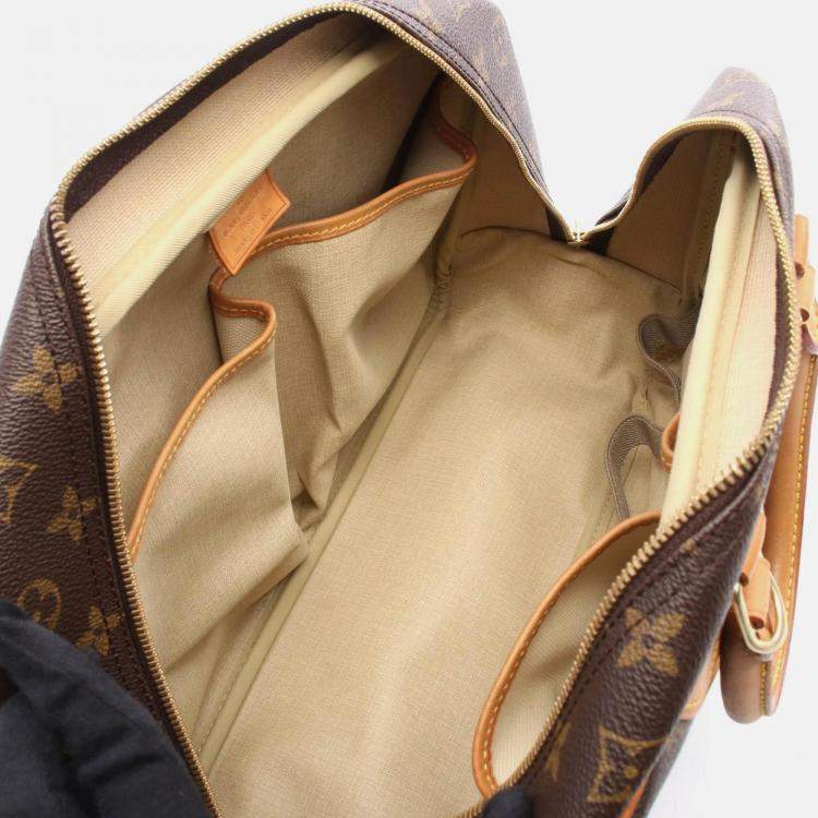 Pre Owned Louis Vuitton Deauville Bowling Vanity Handbag  Monogram Canvas