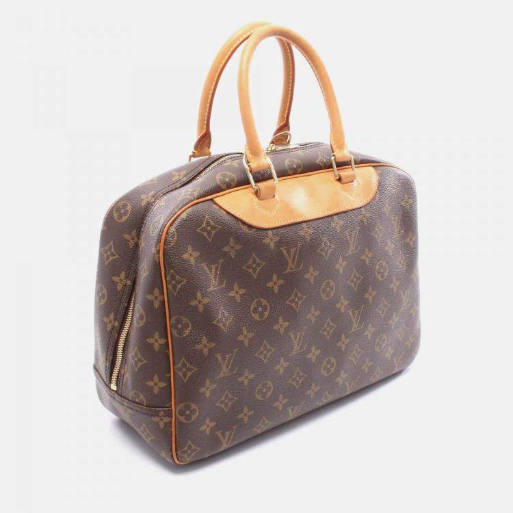 Pre Owned Louis Vuitton Deauville Bowling Vanity Handbag  Monogram Canvas
