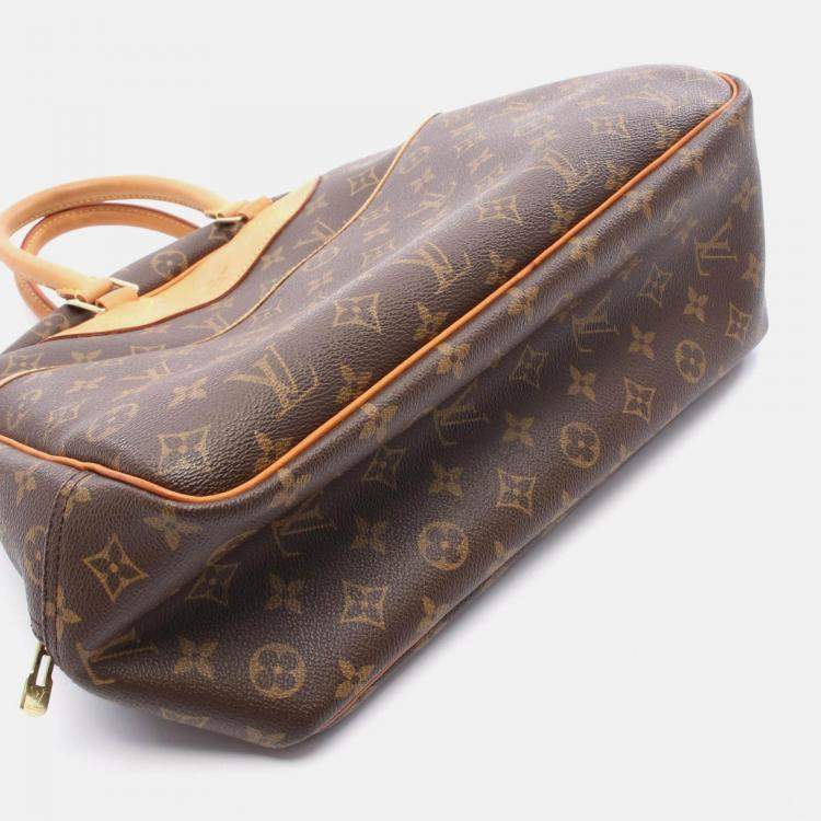 Pre Owned Louis Vuitton Deauville Bowling Vanity Handbag  Monogram Canvas